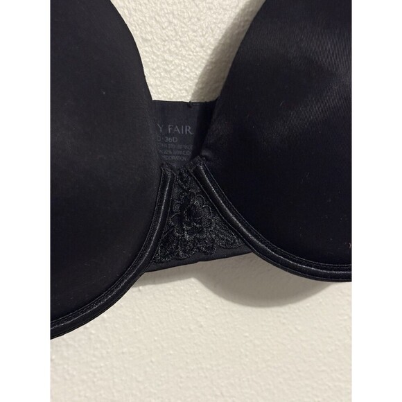Vanity Fair Body Shine Bra 36D Black Underwire Full Figure 75298 - Picture 2 of 4